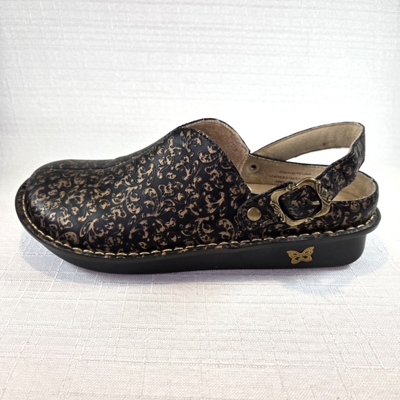 Alegria Leather Adjustable Backstrap Clogs Women's EU42 US10.5 Myrtle Boheme - Picture 9 of 13